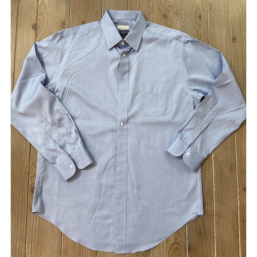 Men's JOS. A. BANK Traveler Tailored Fit  17- 35 Blue Dress Shirt